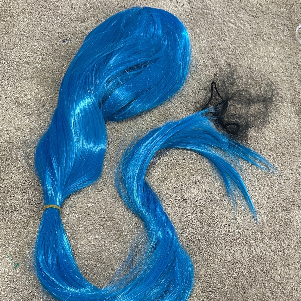 Bright Blue Women’s Synthetic Hair Wig